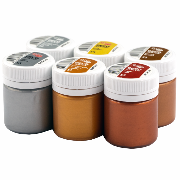 Набор акриловых красок для декора металлики 6×20мл ROSA ТАLENT