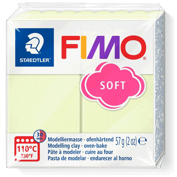 Пластика для бижутерии Soft Ванильная пастельная 57г Fimo