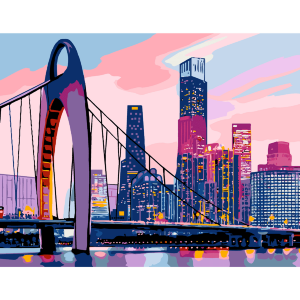 Картина по номерам „Big City“ 35×45см в коробке ROSA START