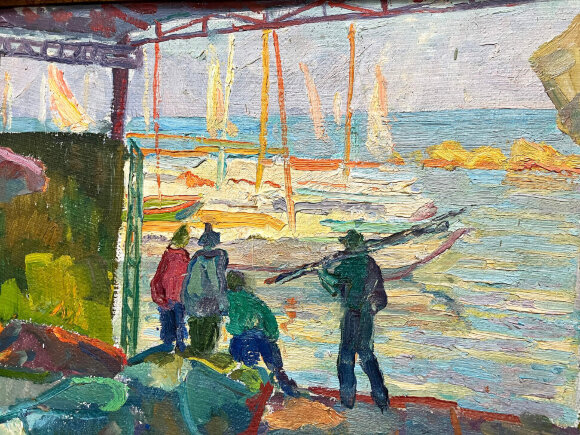 Painting At the yacht club, Odessa, artist Pavlyuk Galina - sold Painting At the yacht club, Odessa, artist Pavlyuk Galina - sold