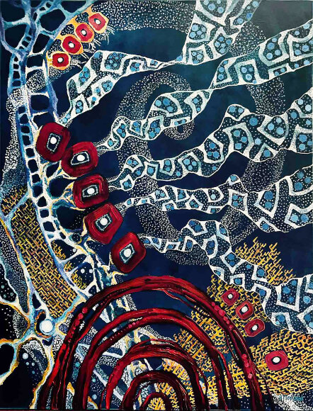 Painting Paths of the Subconscious, artist Medyanik Anna