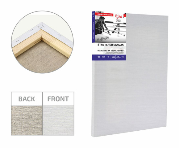 Подрамник 80×200 см модуль №2 мелкое зерно масляный грунт лен ROSA Подрамник 80×200 см модуль №2 мелкое зерно масляный грунт лен ROSA