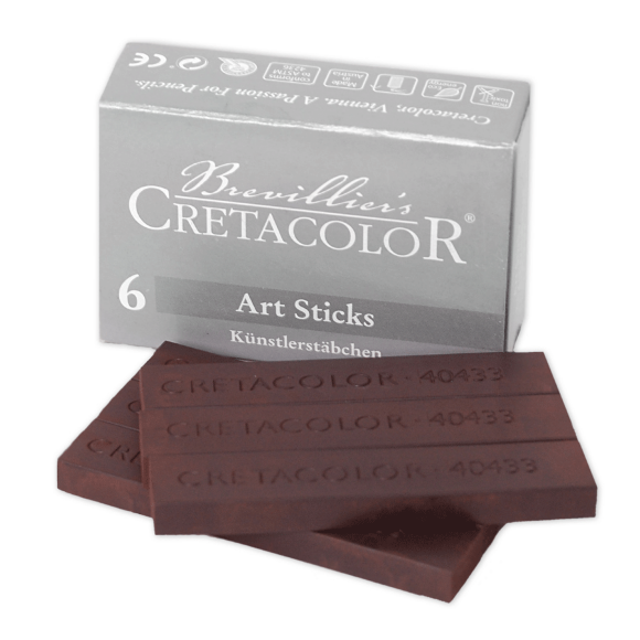 Палочки Сепия сухая темная 7x14мм 6шт коробка Cretacolor