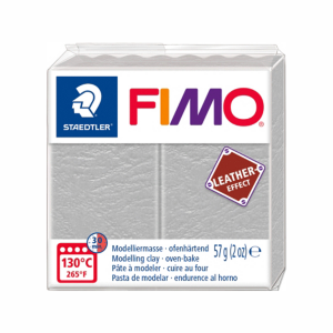 Пластика Leather-effect Серый 57 г Fimo