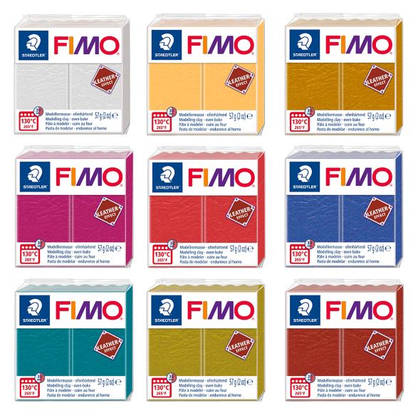 Пластика Leather-effect Серый 57 г Fimo