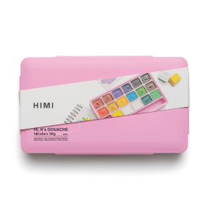 Набор гуашевых красок Jelly Cup 18×30 мл розовый пластиковый пенал HIMI