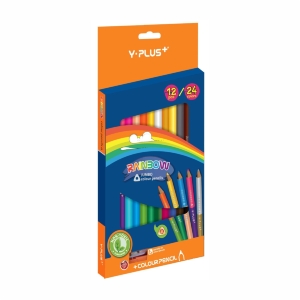 Цветные карандаши двустр. RAINBOW jumbo 12/24цв Y PLUS Цветные карандаши двустр. RAINBOW jumbo 12/24цв Y PLUS