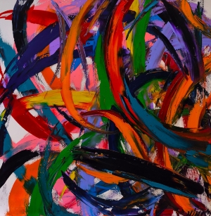 Painting Flight 2, artist Nina Lytvyn