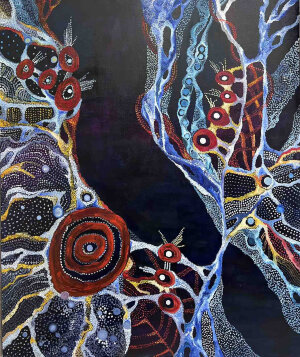 Painting Labyrinths of the Mind, artist Medyanik Anna Painting Labyrinths of the Mind, artist Medyanik Anna