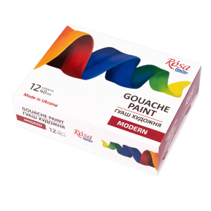 Набор гуашевых красок MODERN 12х40мл ROSA Studio