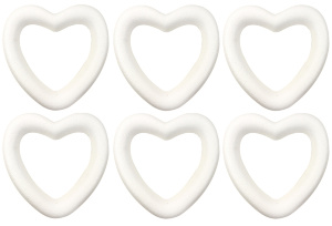 Набор пенопластовых сердец 20см 6шт