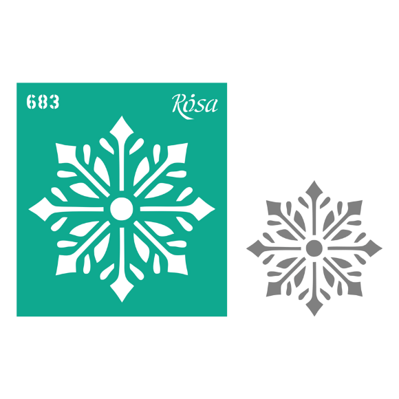 Трафарет многоразовый самоклеящийся №683 9×10см серия Новый год ROSA TALENT