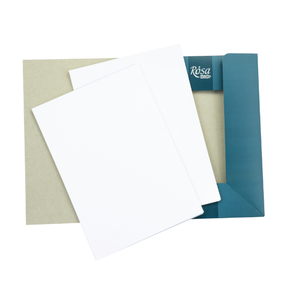 Папка для акварели А3 29,7х42см 220-200г/м2 20л Среднее и Мелкое зерно ROSA Studio Папка для акварели А3 29,7х42см 220-200г/м2 20л Среднее и Мелкое зерно ROSA Studio
