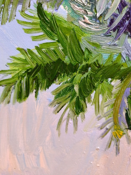 Painting Spruce, artist Nina Lytvyn