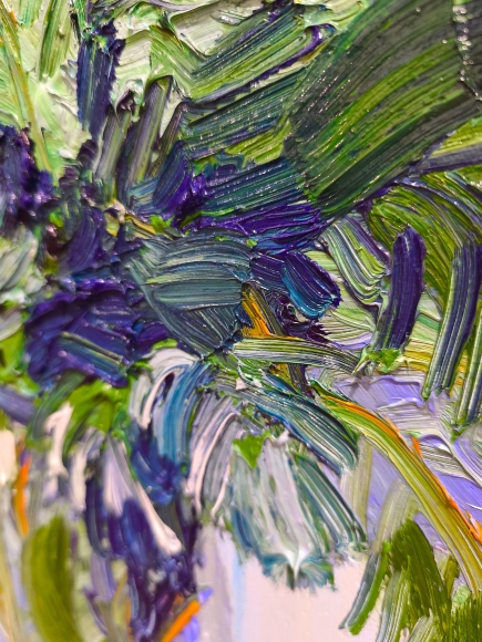 Painting Spruce, artist Nina Lytvyn