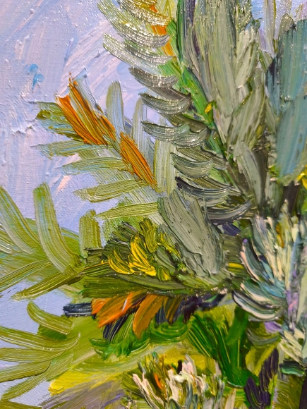 Painting Spruce, artist Nina Lytvyn
