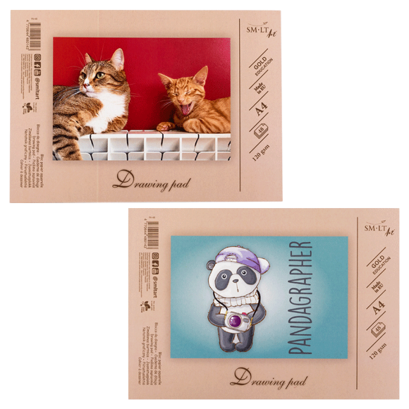 Склейка для эскизов и рисунка GOLD For Creation А4 120г/м2 48л SM-LT Art