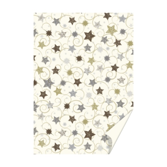 Бумага с рисунком "Звезды" А4(21х29,7см) двухсторонняя 300г/м2 Heyda