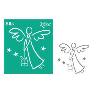 Трафарет многоразовый самоклеющийся №684 9×10см серия Новый год ROSA TALENT