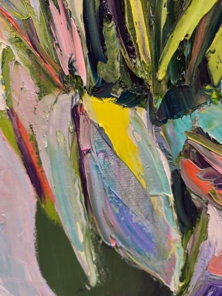 Painting Tulips 5, artist Nina Lytvyn