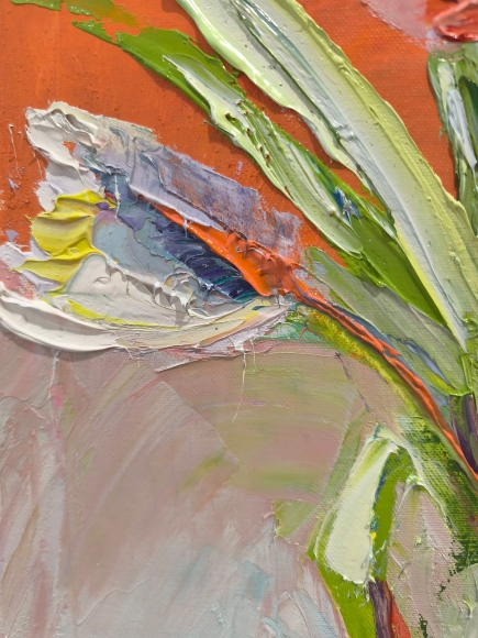 Painting Tulips 5, artist Nina Lytvyn