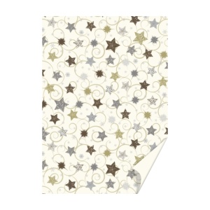 Бумага с рисунком "Звезды" А4(21х29,7см) двухсторонняя 300г/м2 Heyda