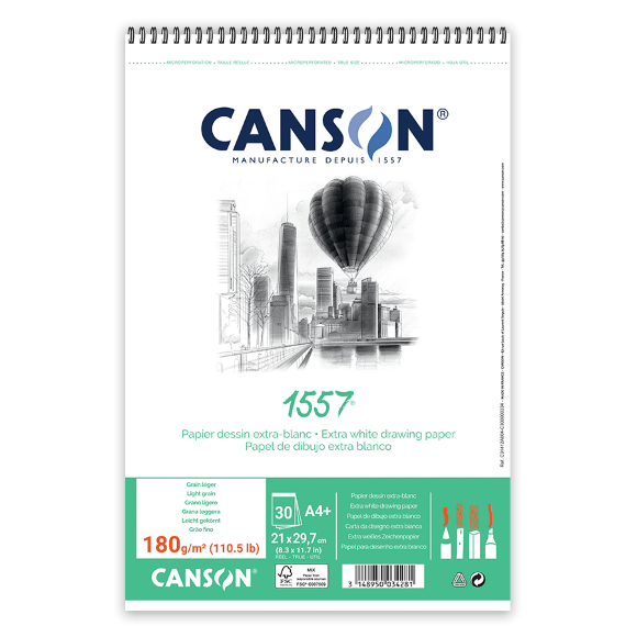 Альбом для рисунка 1557 180г/м2 30л белый цвет Canson