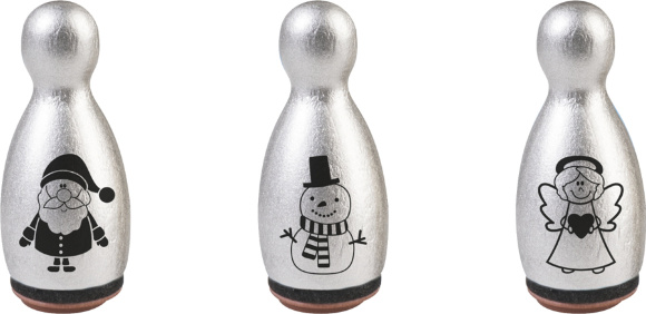 Набор резиновых штампов Santa 3шт Heyda