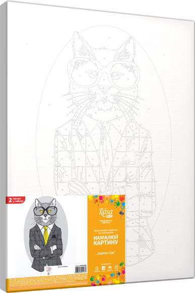 Картина по номерам Fashion Cat 35×45см ROSA START