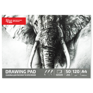 Склейка для рисунка Слон А4 (21[29,7 см) 120г/м2 50л ROSA Studio