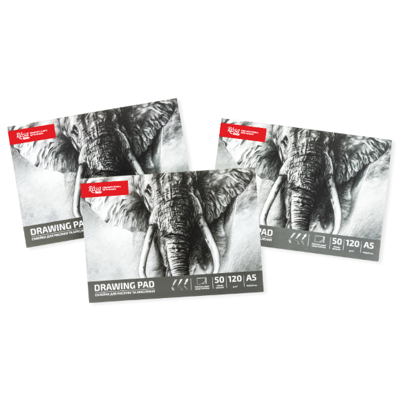 Склейка для рисунка Слон А4 (21[29,7 см) 120г/м2 50л ROSA Studio Склейка для рисунка Слон А4 (21[29,7 см) 120г/м2 50л ROSA Studio
