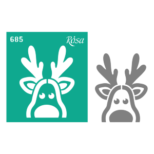 Трафарет многоразовый самоклеющийся №685 9×10см серия Новый год ROSA TALENT