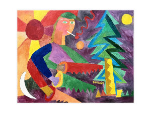 Painting Forest, artist Boyko Peter Painting Forest, artist Boyko Peter