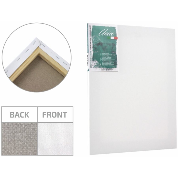 Подрамник 15×15 см модуль №0 мелкое зерно акрил итальянский хлопок Unico