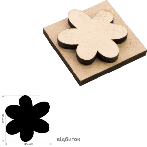 Штамп для забойки №22 серия Ботаника 4,5х4,5см ROSA TALENT Штамп для забойки №22 серия Ботаника 4,5х4,5см ROSA TALENT