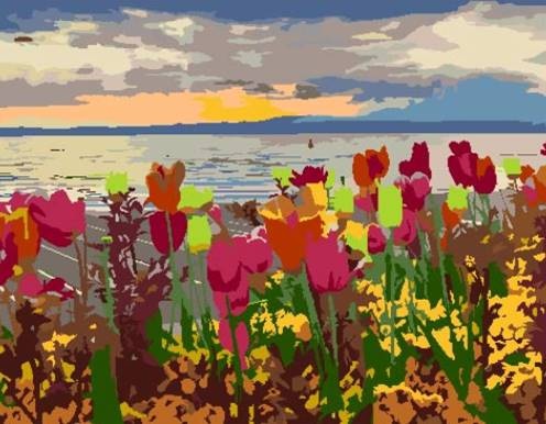 Картина по номерам „Пейзаж 5.99“ 35×45см ROSA START