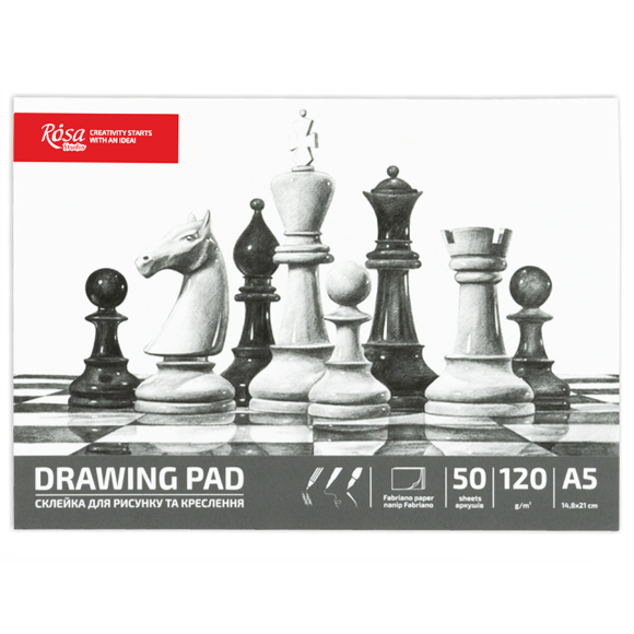 Склейка для рисунка Шахматы 120г/м2 50л ROSA Studio
