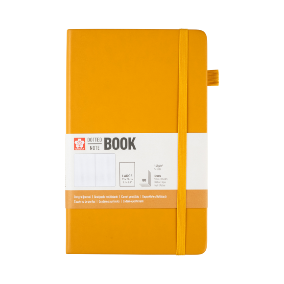 Блокнот для графики и каллиграфии в точку DOTED А5 (13х21см) 140г/м2 80л Japanese Kerria Sakura