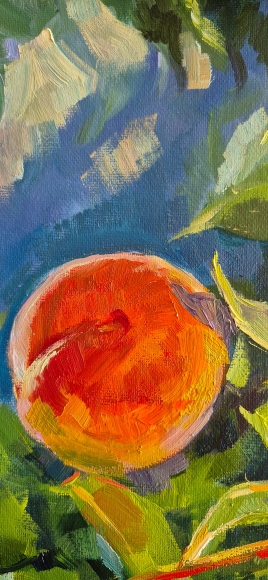 Painting The Peaches Have Ripened, artist Oksana Potemkina