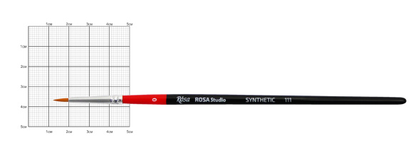 Кисть синтетика круглая 111 №0 ROSA Studio короткая ручка Кисть синтетика круглая 111 №0 ROSA Studio короткая ручка