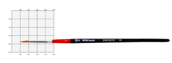 Кисть синтетика круглая 111 №0 ROSA Studio короткая ручка Кисть синтетика круглая 111 №0 ROSA Studio короткая ручка