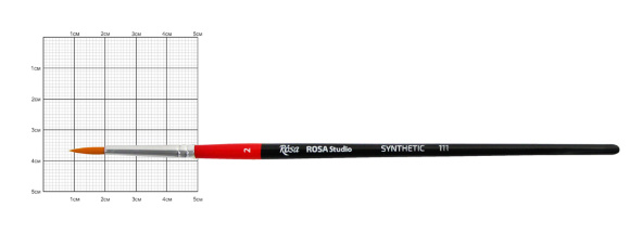 Кисть синтетика круглая 111 №0 ROSA Studio короткая ручка Кисть синтетика круглая 111 №0 ROSA Studio короткая ручка