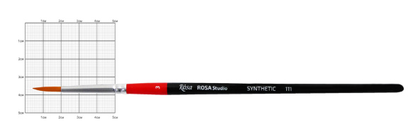 Кисть синтетика круглая 111 №0 ROSA Studio короткая ручка Кисть синтетика круглая 111 №0 ROSA Studio короткая ручка