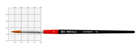 Кисть синтетика круглая 111 №0 ROSA Studio короткая ручка Кисть синтетика круглая 111 №0 ROSA Studio короткая ручка