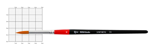 Кисть синтетика круглая 111 №0 ROSA Studio короткая ручка Кисть синтетика круглая 111 №0 ROSA Studio короткая ручка