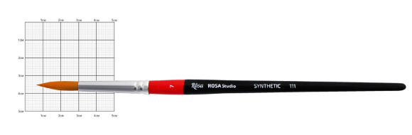 Кисть синтетика круглая 111 №0 ROSA Studio короткая ручка Кисть синтетика круглая 111 №0 ROSA Studio короткая ручка