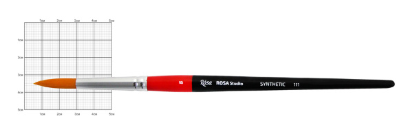 Кисть синтетика круглая 111 №0 ROSA Studio короткая ручка Кисть синтетика круглая 111 №0 ROSA Studio короткая ручка