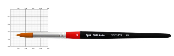Кисть синтетика круглая 111 №0 ROSA Studio короткая ручка Кисть синтетика круглая 111 №0 ROSA Studio короткая ручка