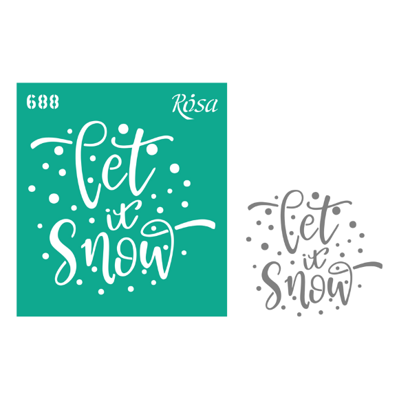 Трафарет многоразовый самоклеящийся №688 9×10см серия Новый год ROSA TALENT Трафарет многоразовый самоклеящийся №688 9×10см серия Новый год ROSA TALENT