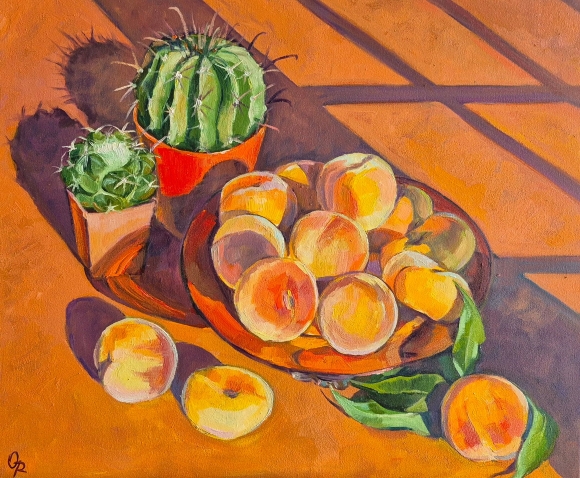 Painting Prickly and Velvety, artist Oksana Potomkina